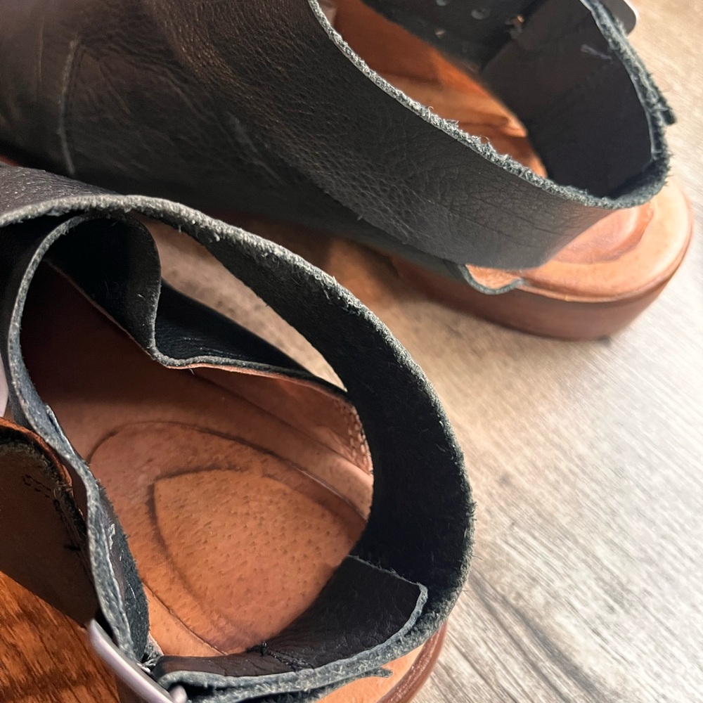 Free People Black Leather Women's Shoes - Picture 4 of 7